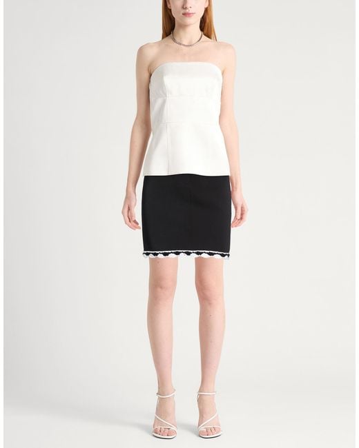 Moschino Black Mini Skirt Viscose, Elastane