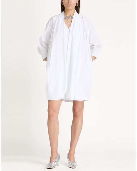 Loewe White Mini Dress Cotton