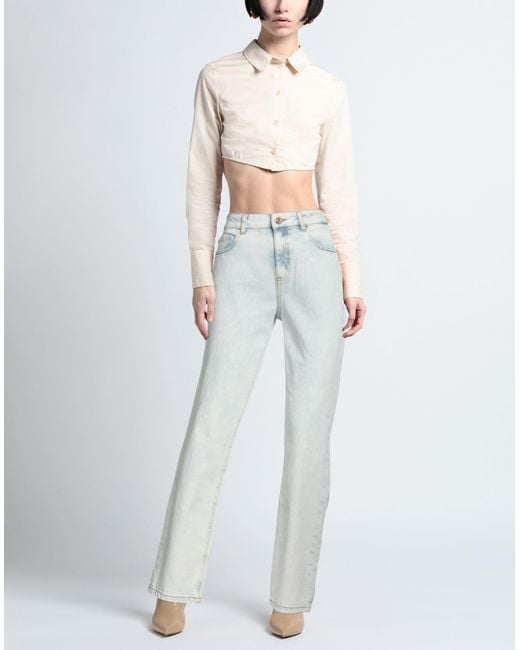 Nenette Gray Jeans Cotton, Elastane