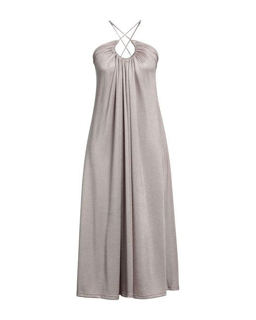 Isabelle Blanche Gray Maxi Dress