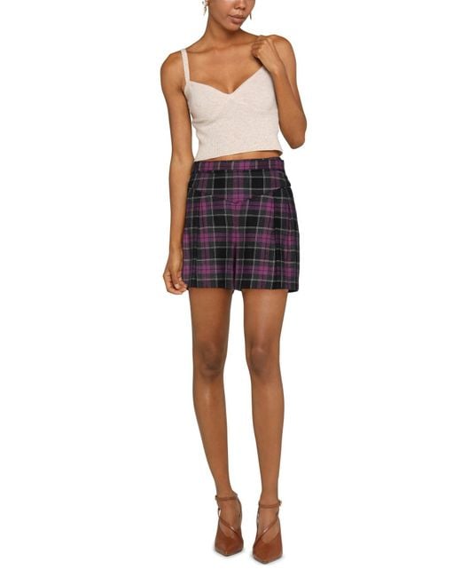 RED Valentino Purple Shorts & Bermuda Shorts Polyester, Viscose, Wool, Elastane
