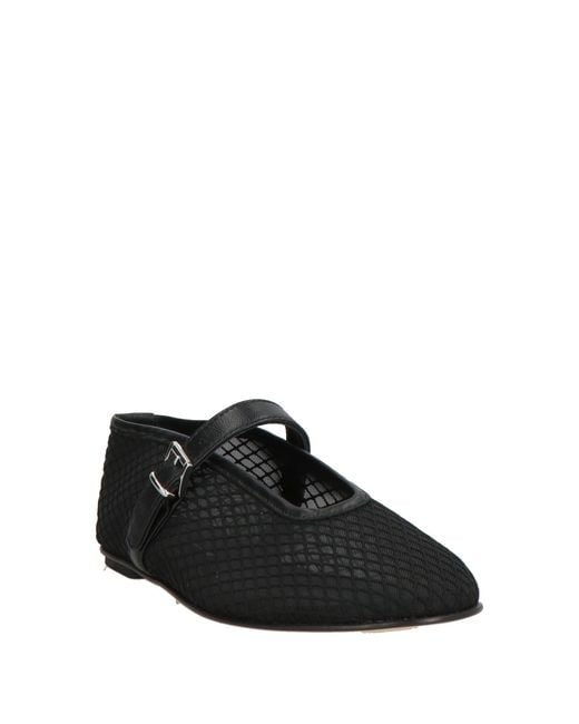Liviana Conti Black Ballet Flats Polyester, Elastane
