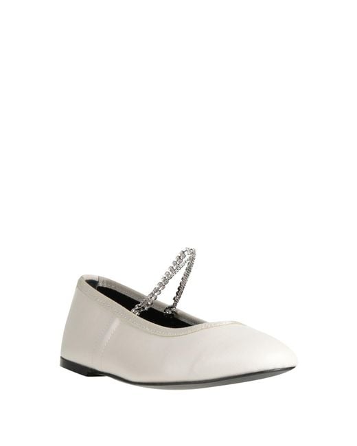 KATE CATE White Ballet Flats Leather