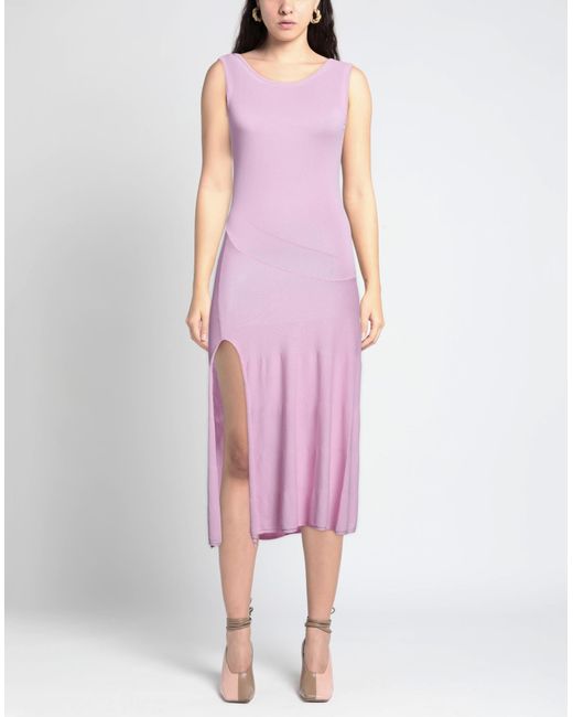 Erika Cavallini Semi Couture Pink Midi Dress