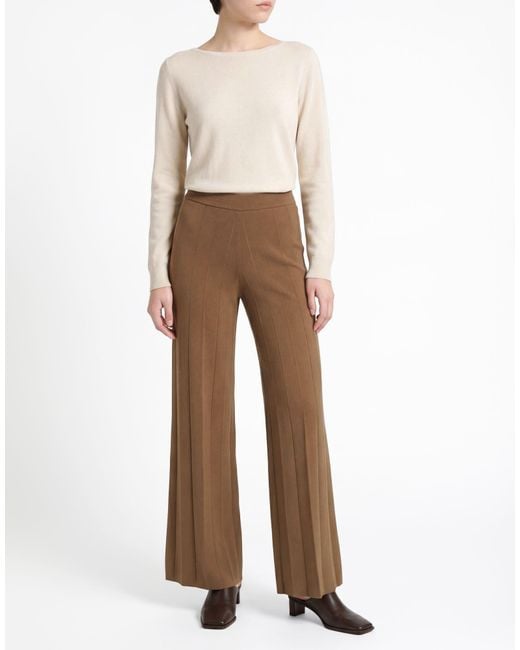Max Mara Brown Pants Viscose, Polyamide