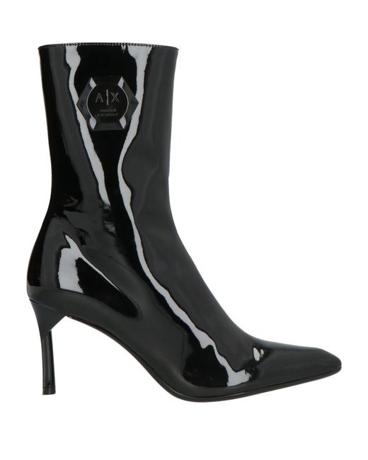 ARMANI EXCHANGE Black Ankle Boots
