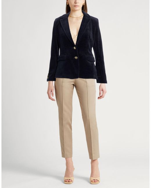 Marella Blue Midnight Blazer Cotton, Polyester