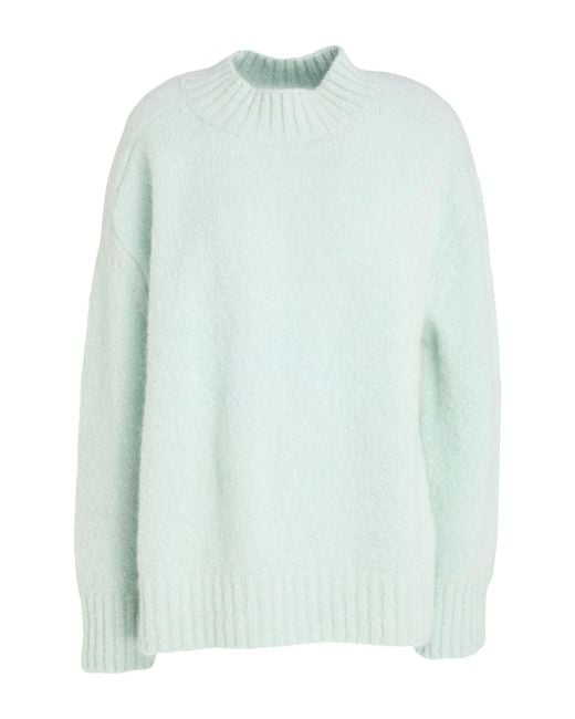 Nathalie Vleeschouwer Blue Turtleneck Mohair Wool, Merino Wool, Polyamide, Elastane