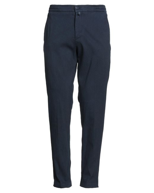 Kiton Blue Pants Cotton, Cashmere, Elastane for men