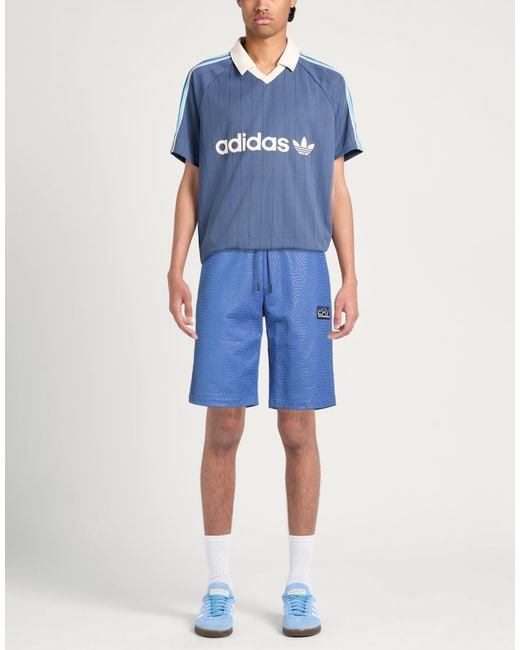EA7 Blue Shorts & Bermuda Shorts Cotton, Elastane for men