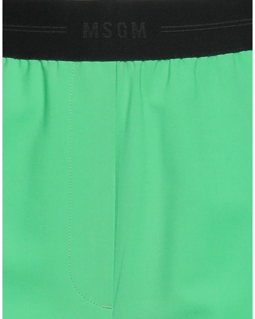 MSGM Green Shorts & Bermuda Shorts