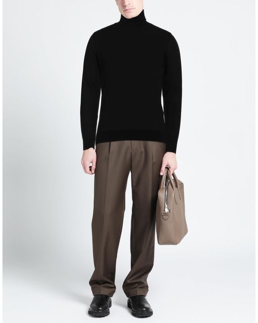 Alpha Studio Black Turtleneck for men