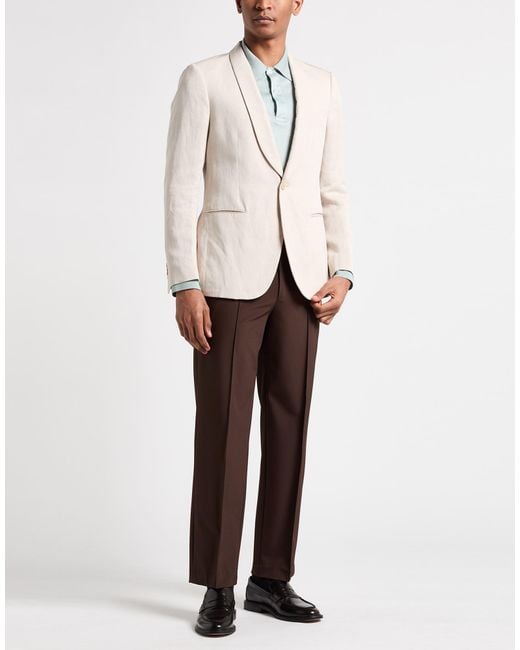 Boglioli Natural Cream Blazer Lyocell, Linen for men