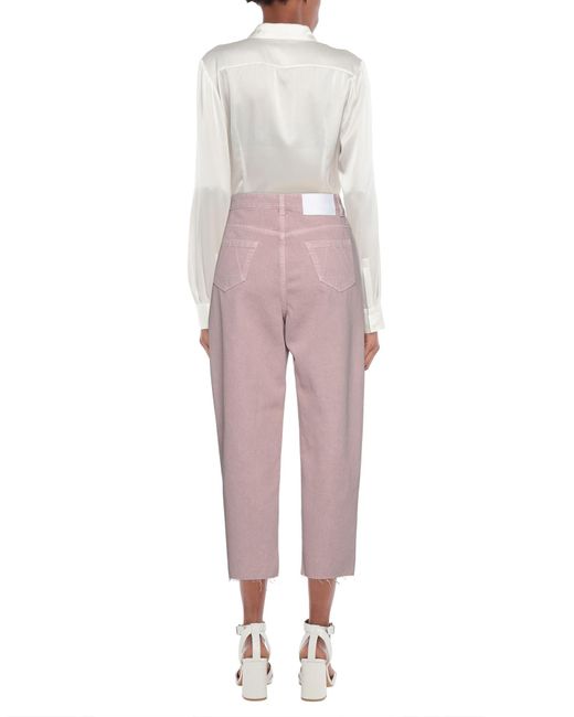 Actitude By Twinset Pink Pastel Jeans Cotton