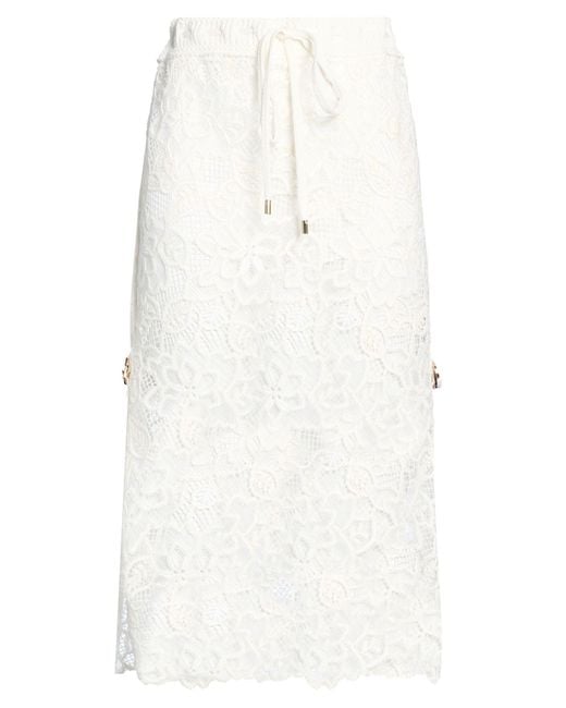 ERMANNO FIRENZE White Midi Skirt