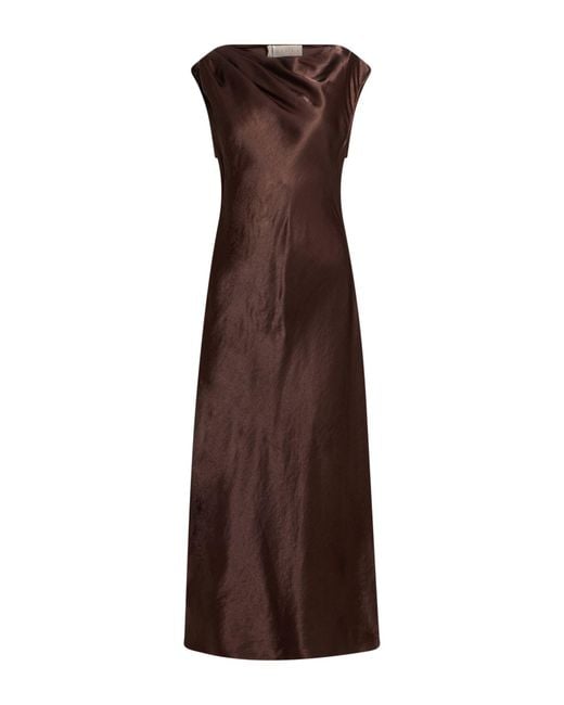 iBlues Brown Midi Dress Viscose, Polyamide, Wool