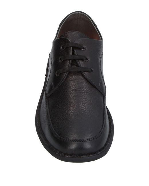 Melluso Black Lace-Up Shoes Soft Leather for men