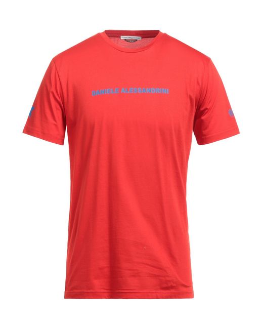 Grey Daniele Alessandrini Red T-shirt for men
