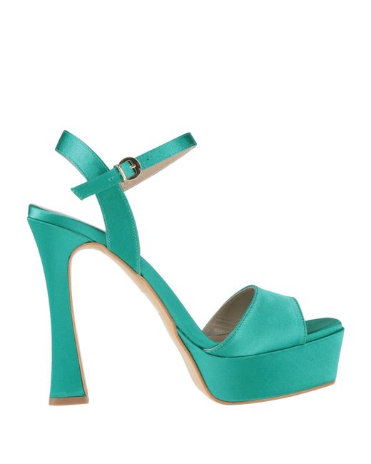 Rebel Queen Green Emerald Sandals Textile Fibers