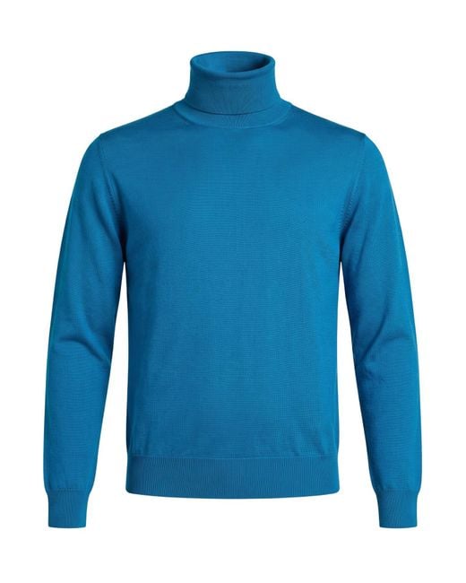 Gran Sasso Blue Turtlenecks for men