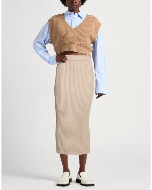 Maliparmi Natural Midi Skirt