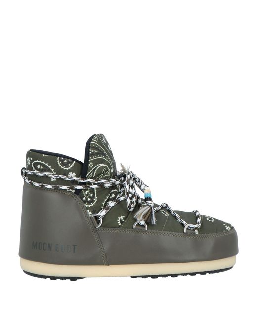 ALANUI X MOON BOOT Green Ankle Boots