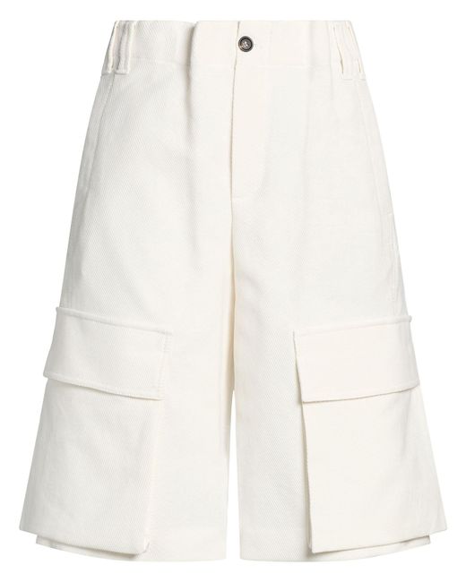 Brunello Cucinelli White Shorts & Bermuda Shorts Cotton, Linen
