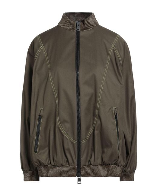 Herno Brown Military Jacket Cotton, Polyamide