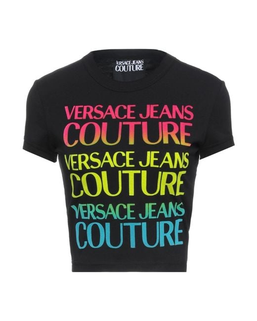 Versace Jeans Couture Green T-Shirt Cotton, Elastane