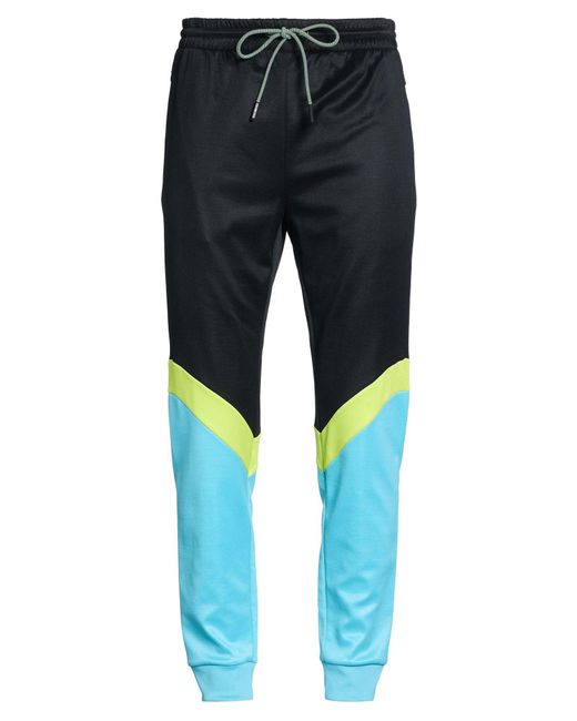 Bikkembergs Blue Pants Polyester, Cotton, Elastane for men