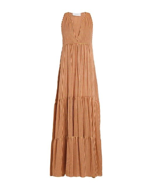 Beatrice B. Brown Maxi Dress Cotton, Elastane