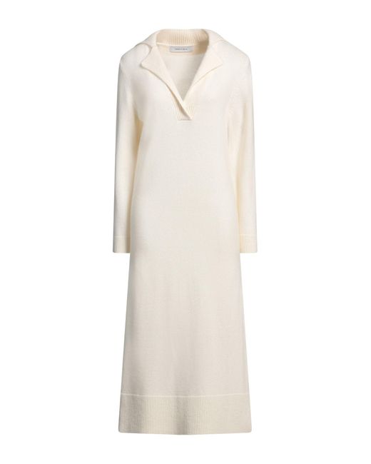 EMMA & GAIA White Midi-Kleid