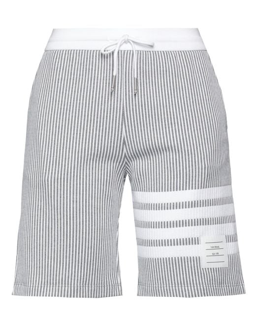 Thom Browne Gray Shorts & Bermuda Shorts Cotton, Elastane