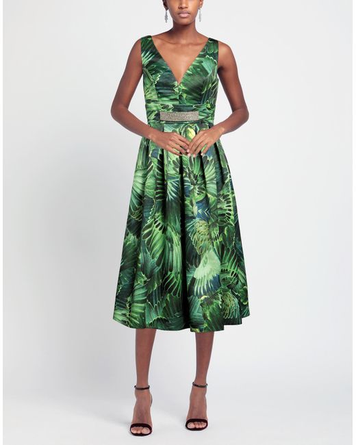 ATELIER LEGORA Green Midi Dress