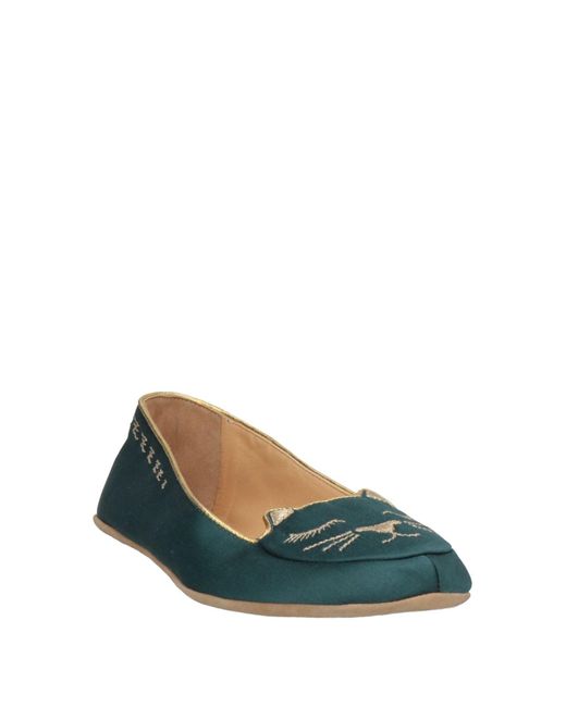 Charlotte Olympia Green Ballet Flats
