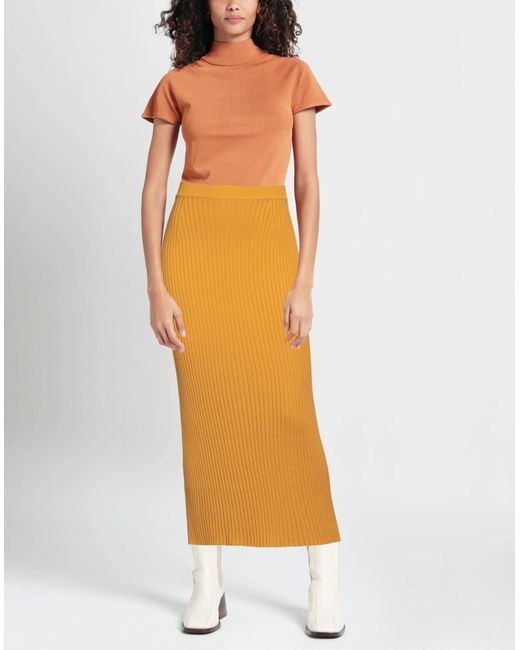 Chloé Orange Maxi Skirt