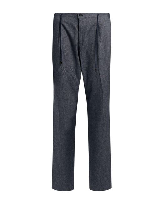 Luigi Borrelli Napoli Blue Trouser for men