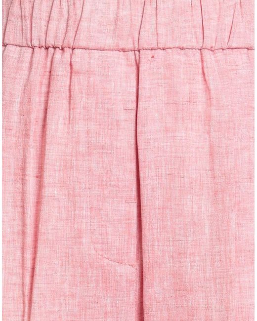 Peserico Pink Pants Linen