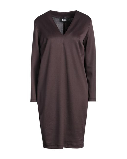 Alpha Studio Brown Mini Dress