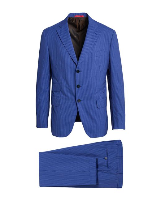 Isaia Blue Suit Wool for men