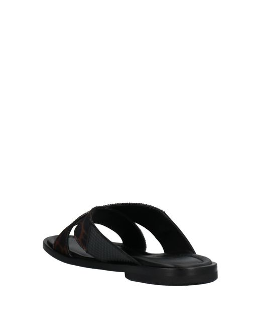 Giovanni Conti Black Sandals for men