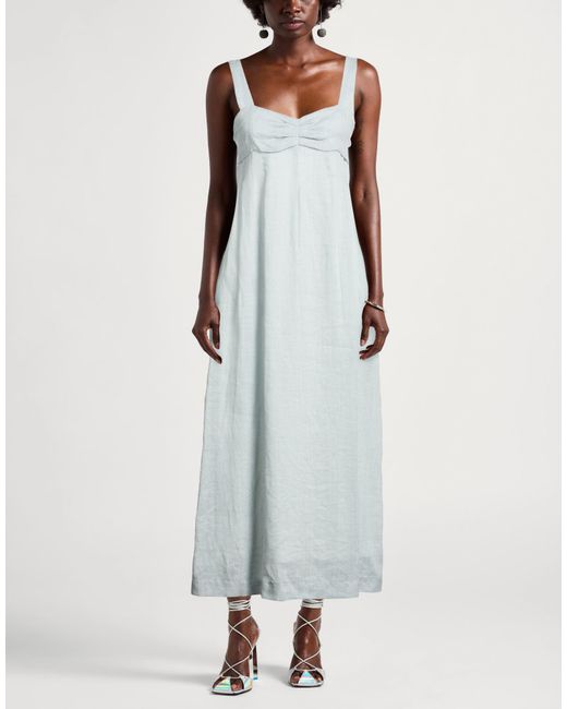 Tela White Maxi Dress Ramie