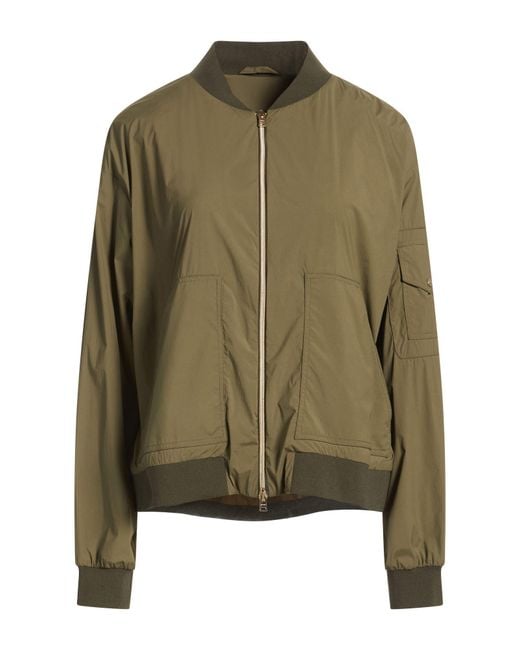 Herno Green Military Jacket Polyamide, Elastane