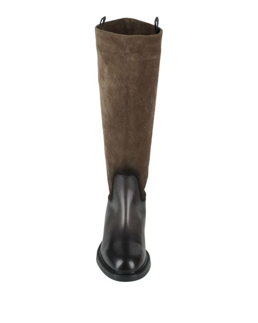 Doucal's Brown Charcoal Boot Leather