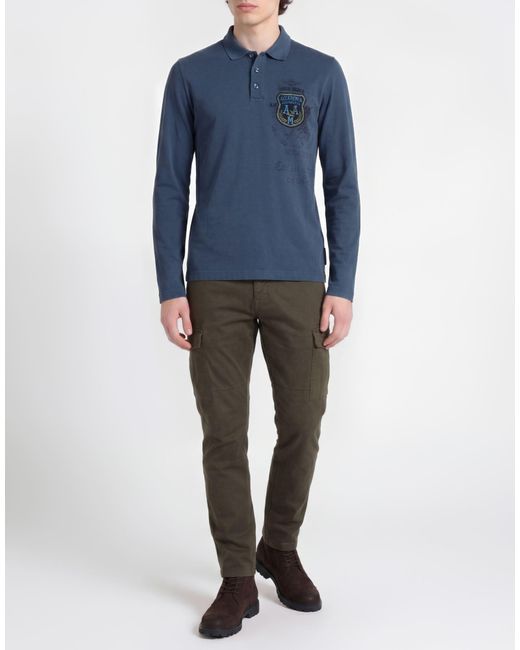 Aeronautica Militare Blue Polo Shirts for men