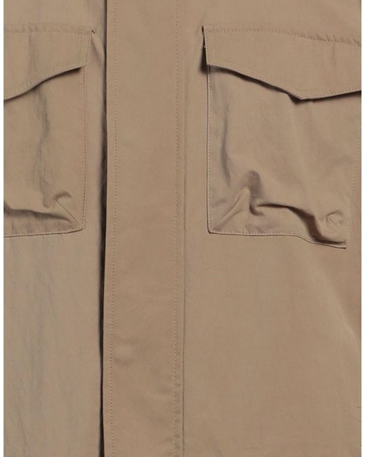 Herno Brown Sand Jacket Cotton, Polyamide for men