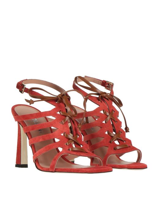 Pollini Red Sandals