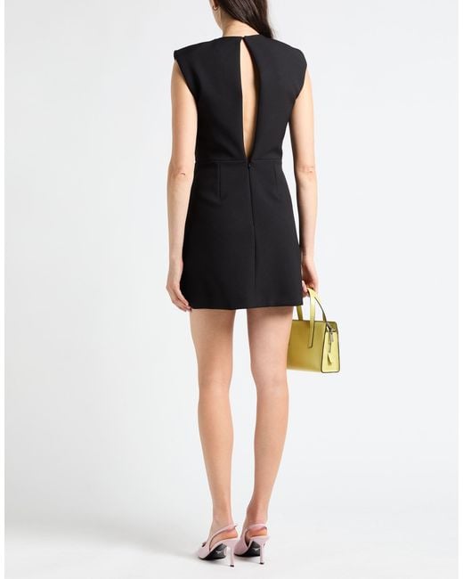 Sandro Black Mini Dress Polyester, Elastane
