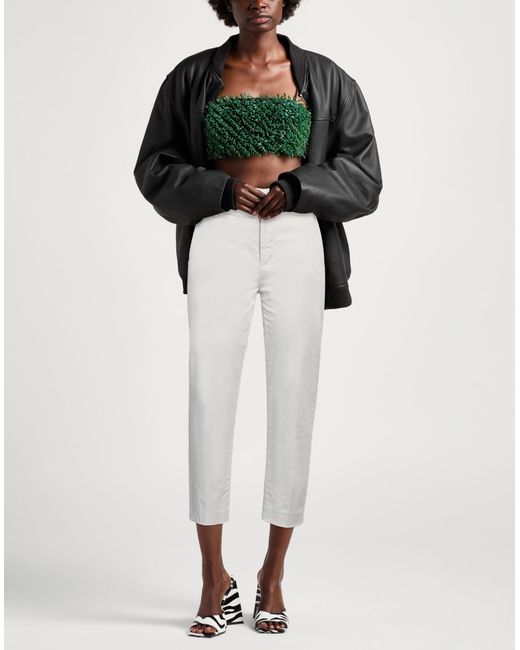 Dondup White Pants Cotton, Elastane
