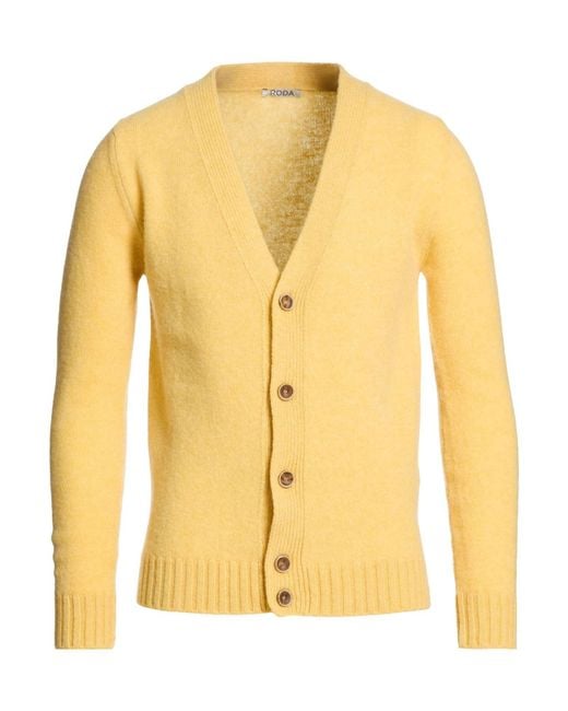 Roda Yellow Cardigan Wool for men